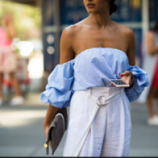 Ruffle off the shoulder